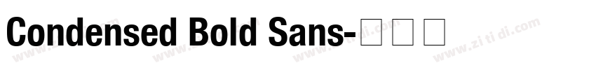 Condensed Bold Sans字体转换 Condensed Bold Sans字体转换